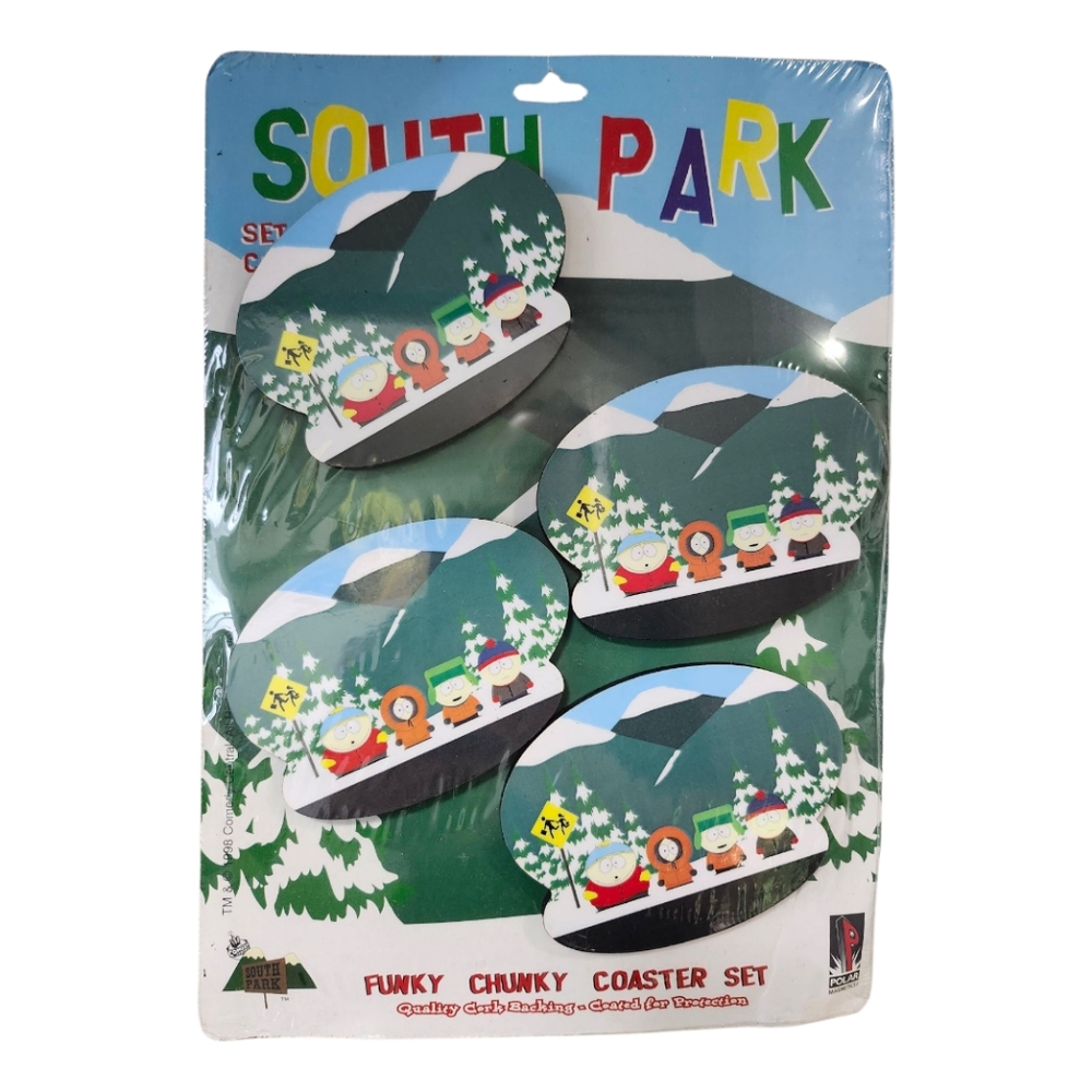 Vintage 1998 Comedy Central South Park Funky Chunky Coaster Set New In Package